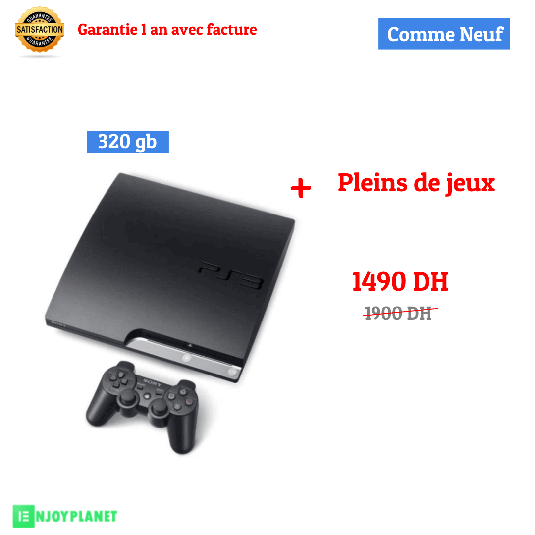 Console Ps3 Slim – Pleine de jeux – Garantie 1an