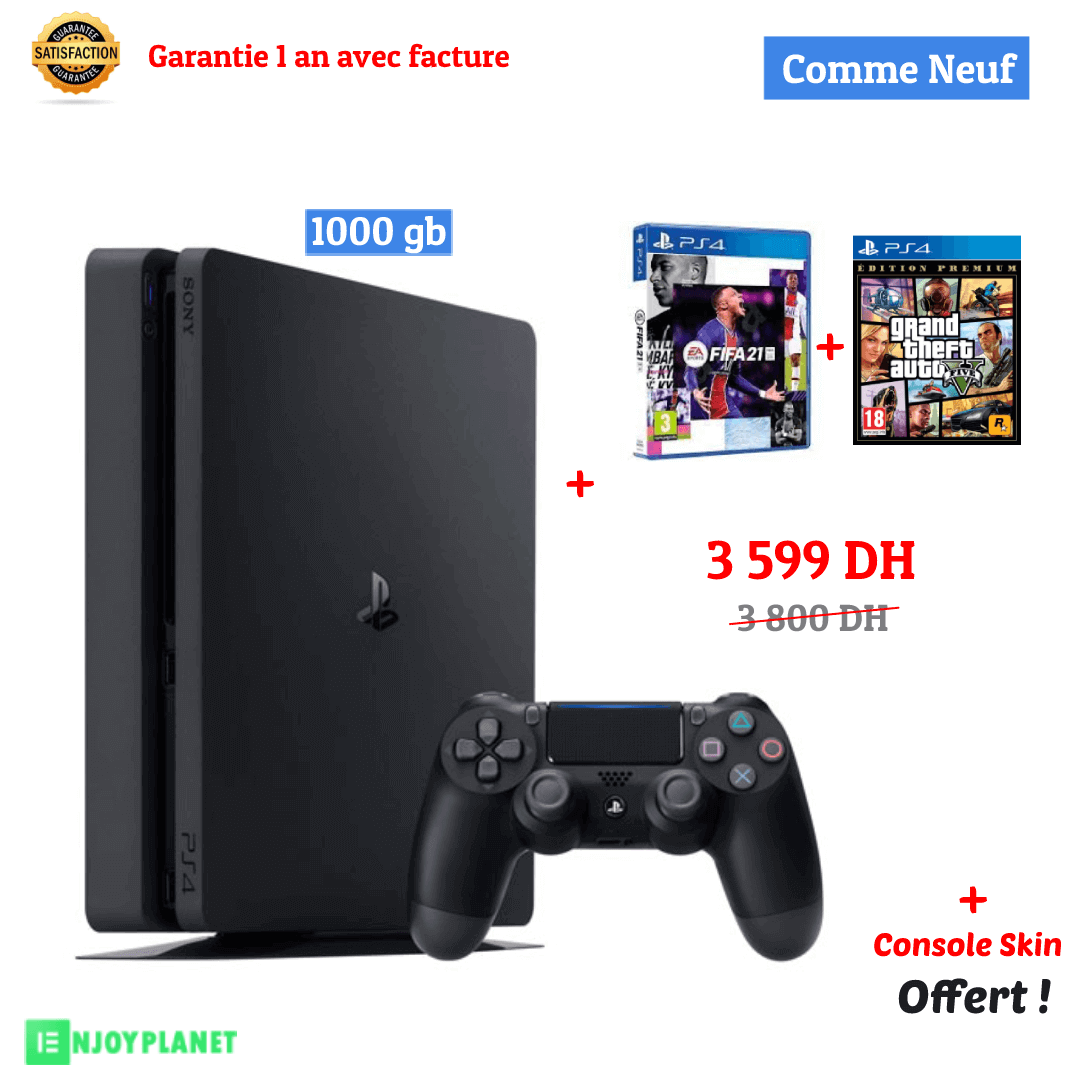 Console Ps4 Slim 1To – Comme Neuf + FIFA 21