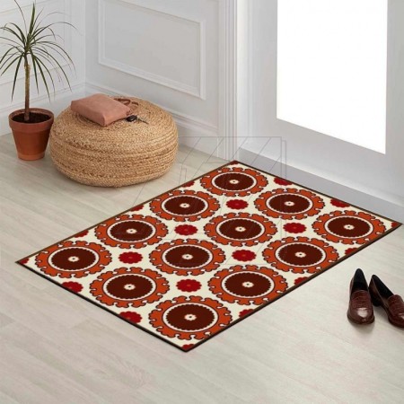 TAPIS VIKEN ROJO 160x230CM 80% COTTON