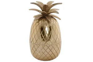 BOITE Ananas doré en aluminium 13×23.5 cm