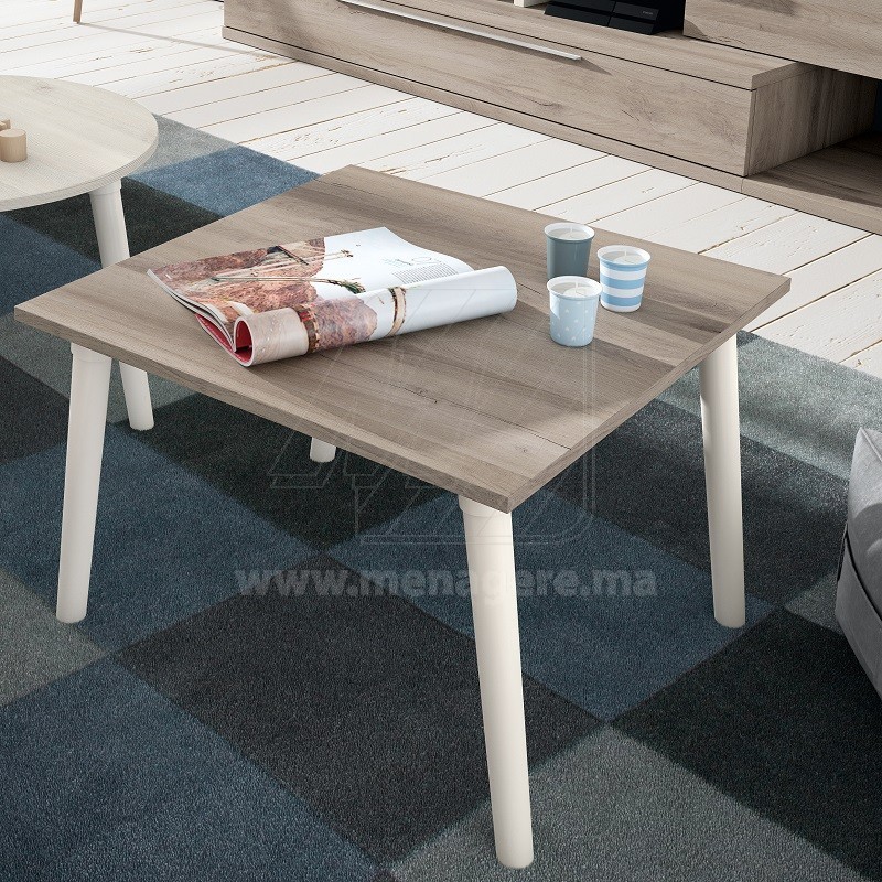 TABLE BASSE CARREE GRIS