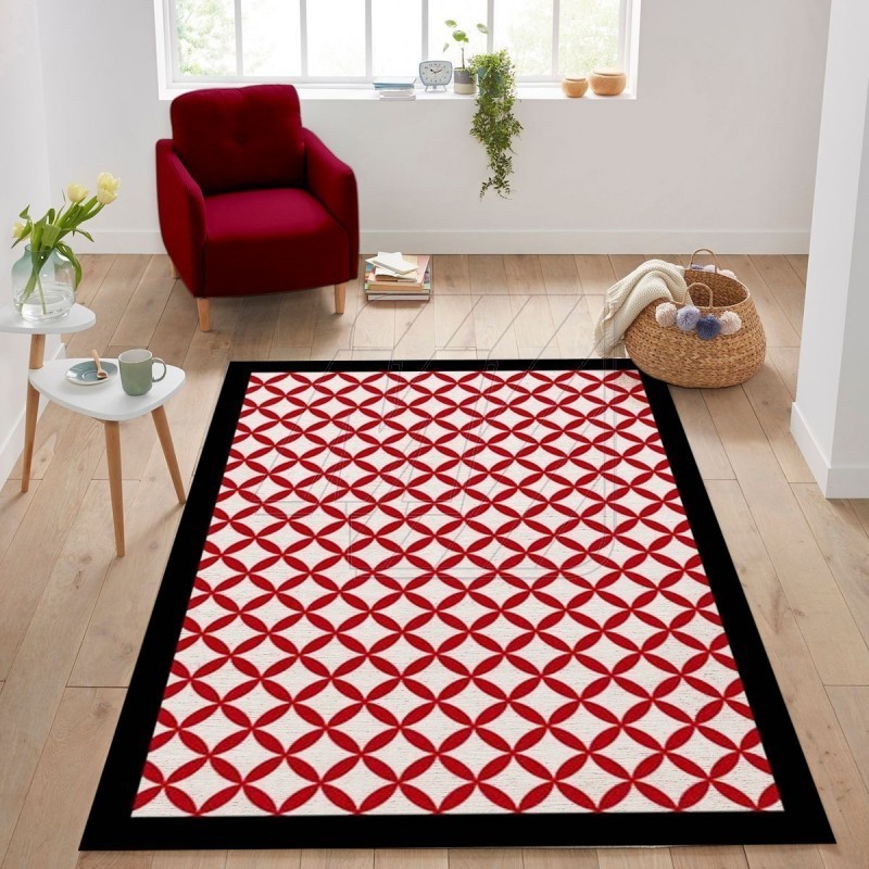 TAPIS MURPHY ROJO 200x290CM 80% COTTON