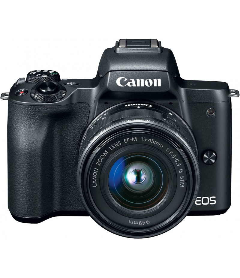 Appareil Photo Hybride Canon EOS M50 Noir + Objectif EF-M 15-45mm IS STM Noir (2680C012AA)