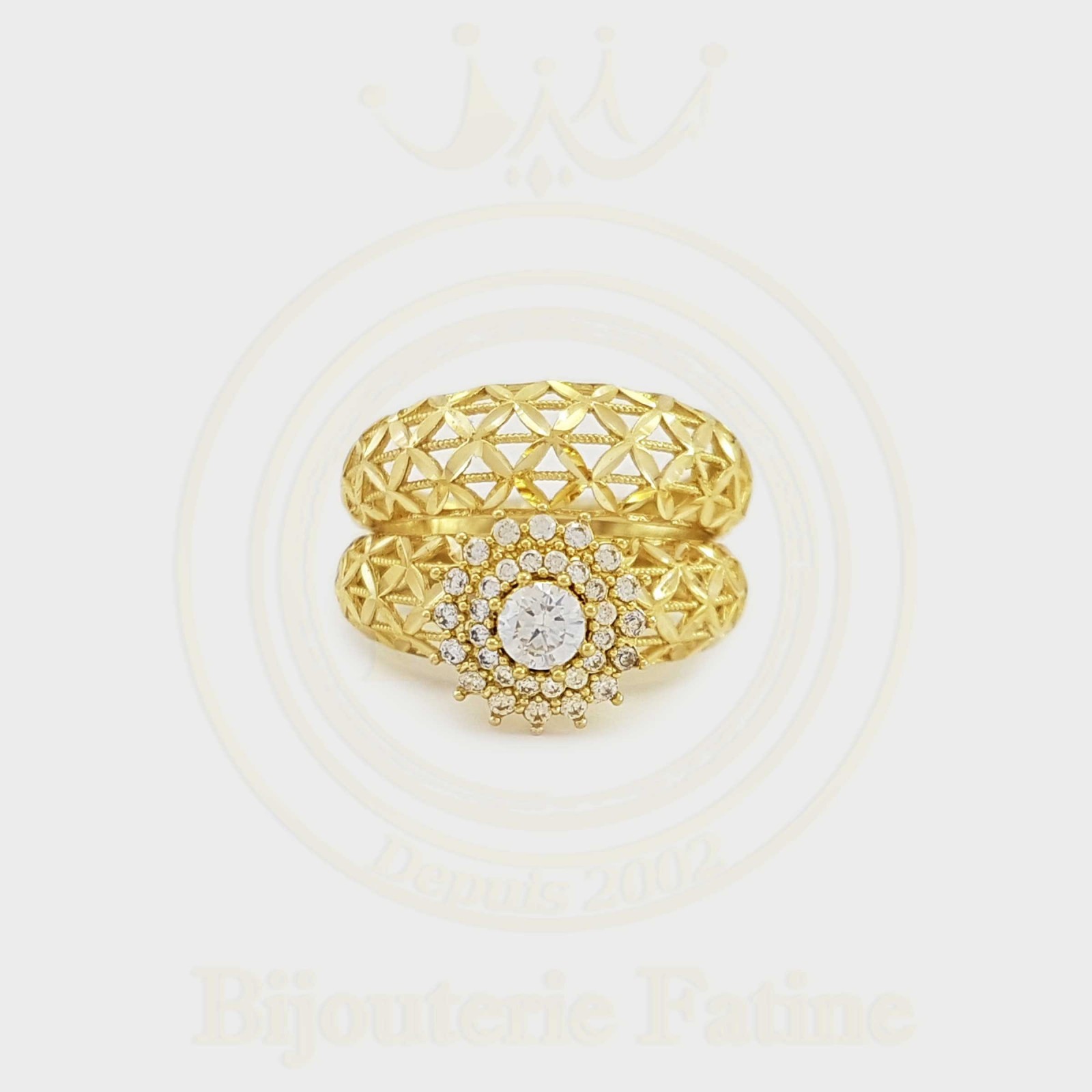 Alliance solitaire 306 en Or 18 carats