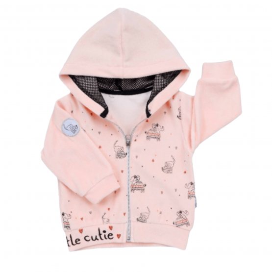 Veste à capuche cutie velours