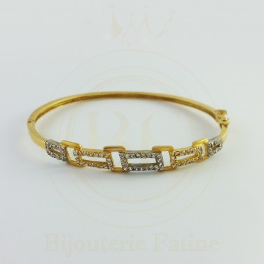 Bracelet moderne simple en Or 18 carats