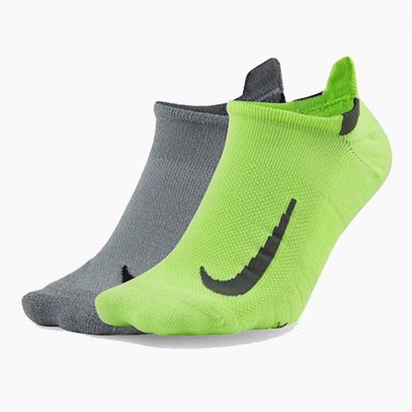 NIKE MULTIPLIER RUNNING NO-SHOW SOCKS (2 PAIRS)