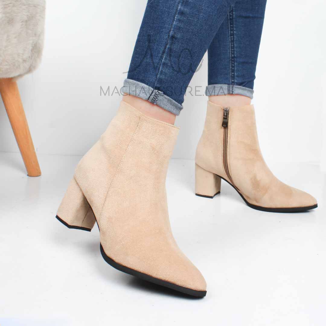 KEYLA – Bottines à talons -Beige