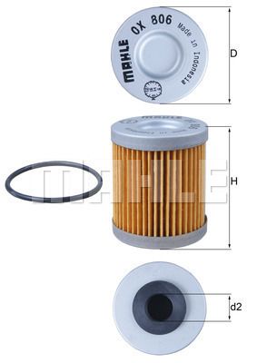 OX806D OELFILTER MOTORRAD PASSEND FUER K