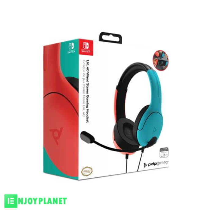 Casque filaire Gaming pour Nintendo Switch Bleu et Rouge